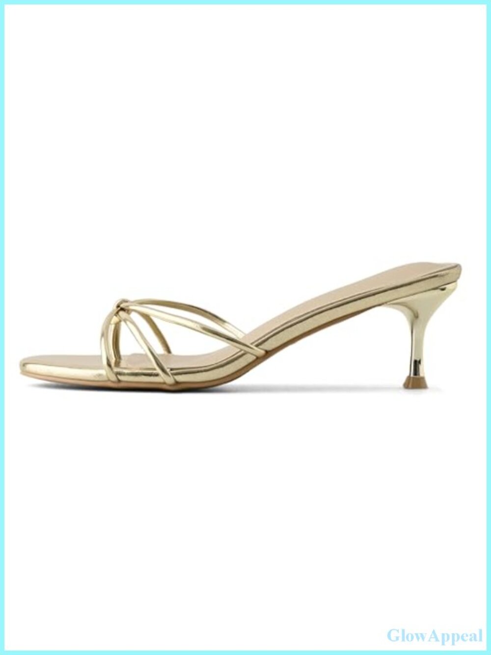 Women's Kitten Heel Mule Sandals Knotted Thong Slip-On Round Open Toe Faux - Picture 3 of 6